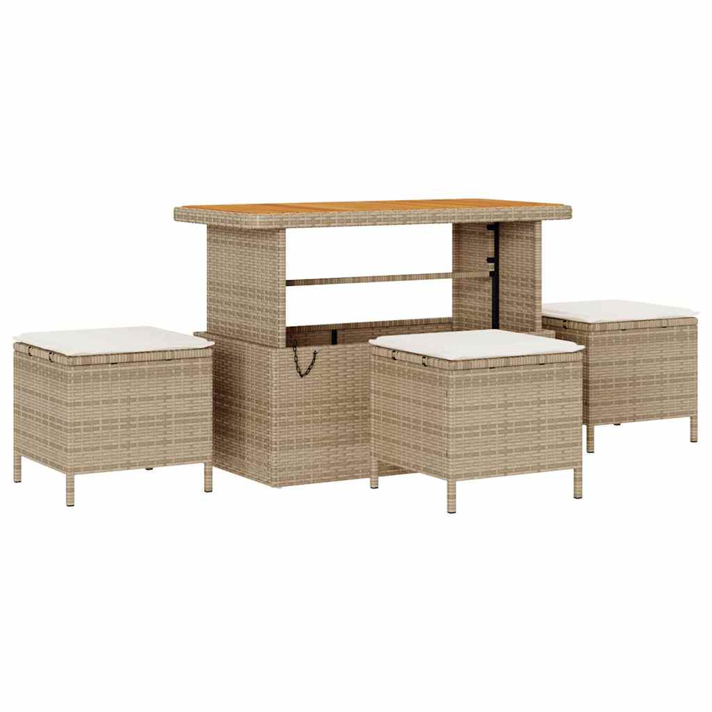 Garten-Sofa-Set 8 pcs Beige und Creme 110 x 55 x 71 cm